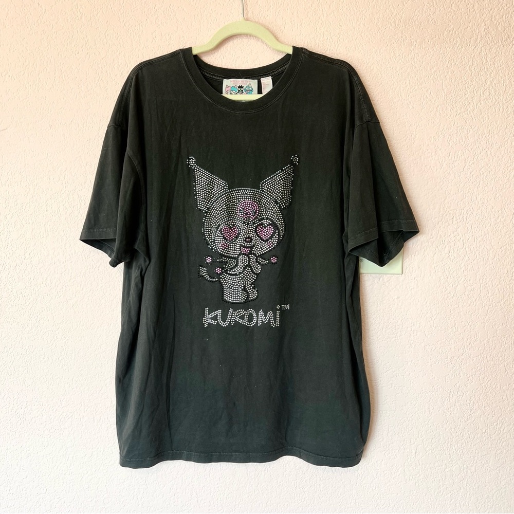 Y2K 2000s mcbling rhinestone Sanrio x forever21 hello kitty kuromi top